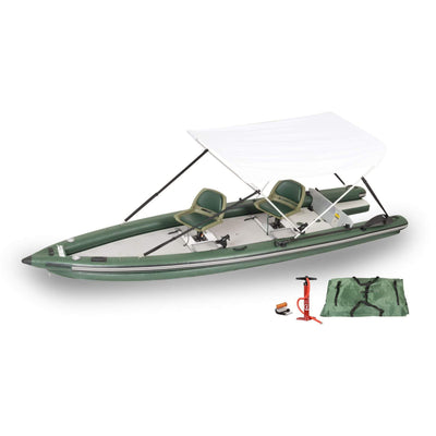 Sea Eagle FishSkiff16 Swivel Seat with Canopy Inflatable Fishing Boat (FSK16K_SWC)